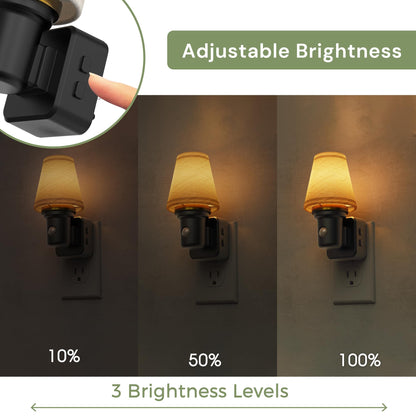 Night Lights Plug into Wall (Round Platform-3CCT / 2 Pack)