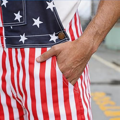 Overalls for Men Shorts Jumpsuit Adjustable Straps Brewery Coveralls with Pockets Festival Bib