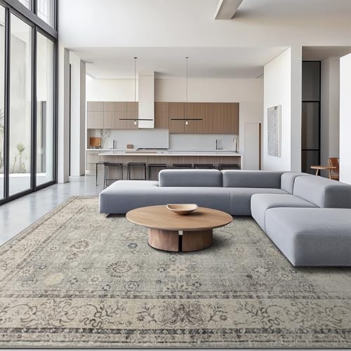 Washable Area Rug 8×10 for Living Room (Grey / 8' x 10' (Rectangular))