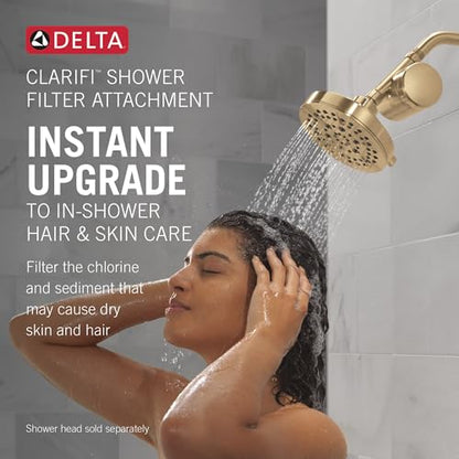 8 Setting Shower Head Brushed Nickel with Clarifi Standard Shower Filter Attachment with Filter