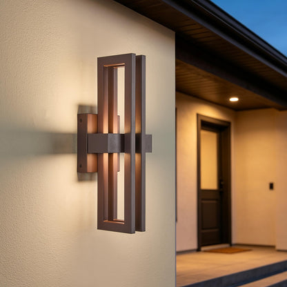 15 Inch Small Porch Light (1Pack Small 15"H Textured Bronze)
