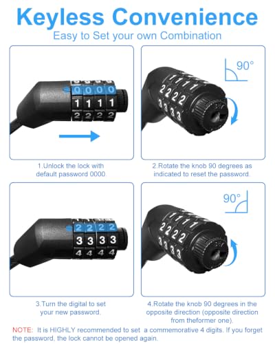 Weatherproof Long Straight Bike Lock