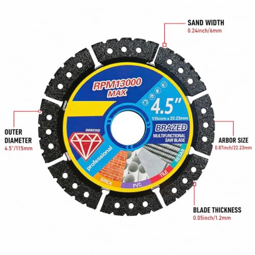 3 Pack 4.5" Diamond Multi