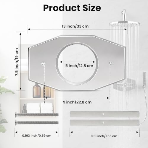 One-Hole-Remodel-Cover-Plate for 2 Handle or 3 Handle ShowerPolished Chrome (Polished Chrome)