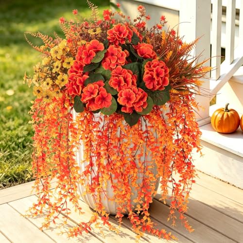 Artificial Fake Plants Flowers for Outdoor Outside Spring Summer Decoration