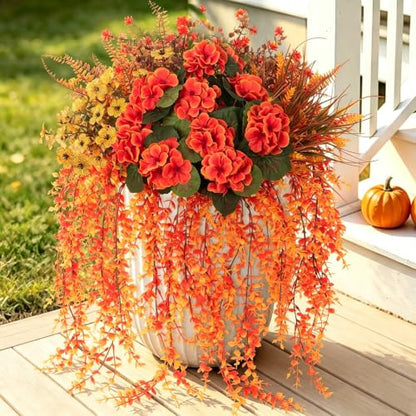 Artificial Fake Plants Flowers for Outdoor Outside Spring Summer Decoration