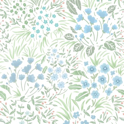 Peel and Stick Wallpaper Floral Wallpaper Vintage Flowers Contact Paper