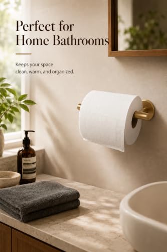 Single Post Toilet Paper Holder (Gold)