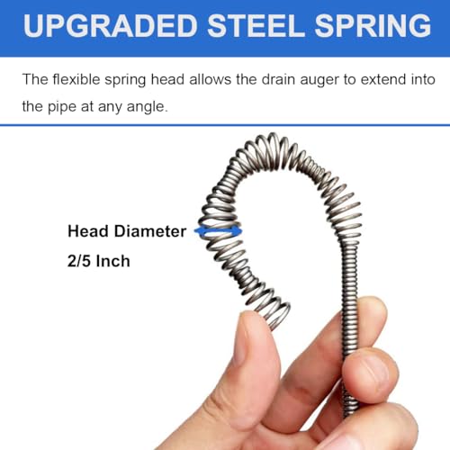 Drain Auger Clog Remover with Drill Adapter