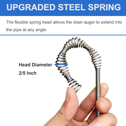 Drain Auger Clog Remover with Drill Adapter