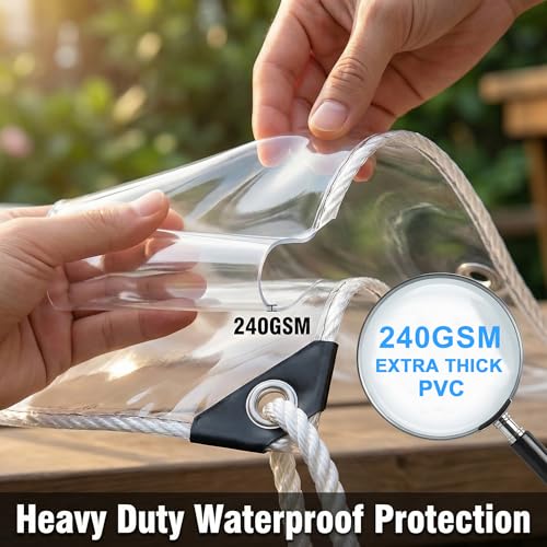 Tarp Heavy Duty 240GSM Transparent PVC Tarpaulin