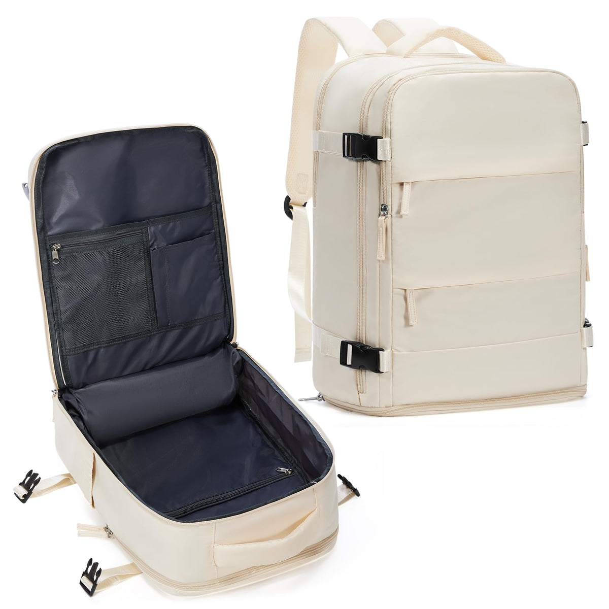 Travel Backpack For Women Men (Off-white / 25 liters)