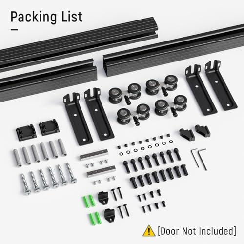 Ceiling Mount Box Rail Barn Door Hardware Heavy Duty Sliding Barn Door Track Double Door
