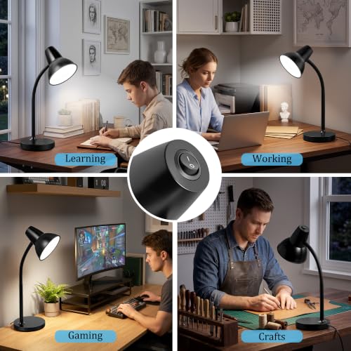 LED Desk Lamp with Flexible Gooseneck