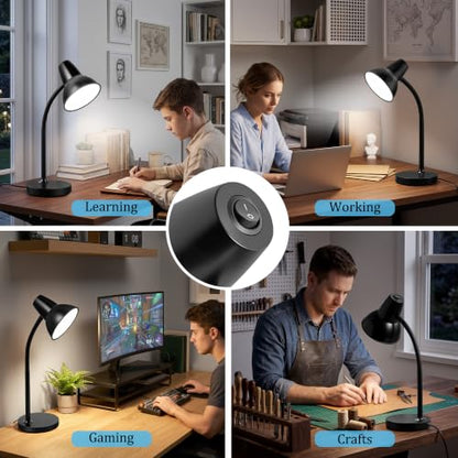LED Desk Lamp with Flexible Gooseneck