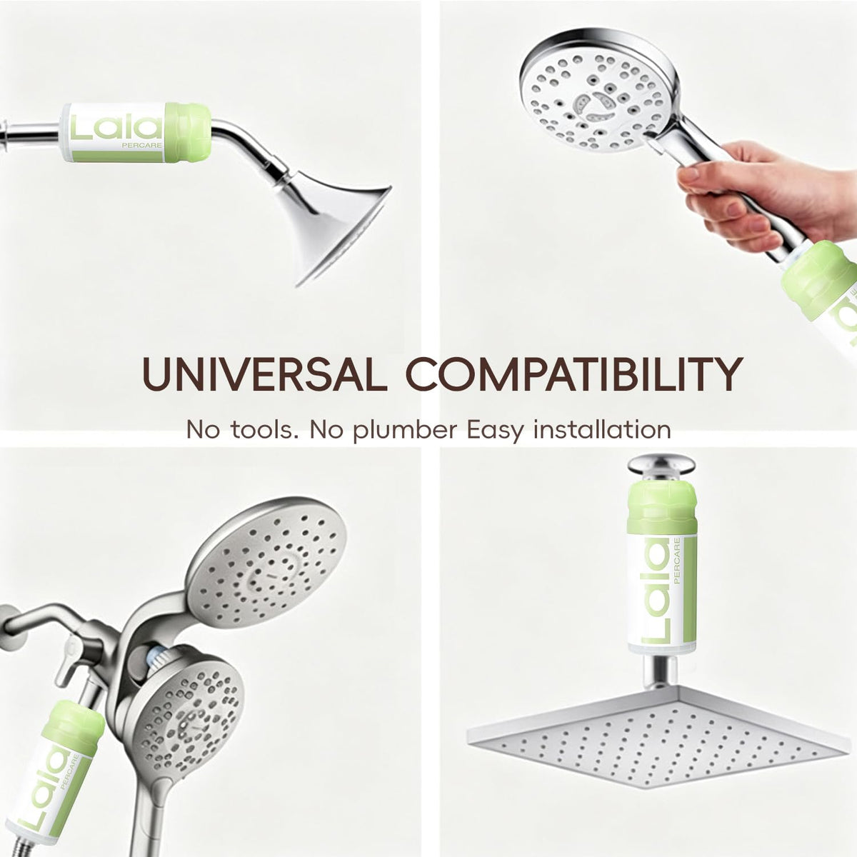 Korean 3-in-1 Aroma Filtering & Skin-Nourishing Shower Filter (Jasmine Rain)