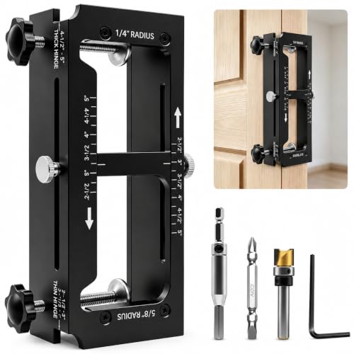 Door Hinge Jig Adjustable Aluminum Mortise Jig