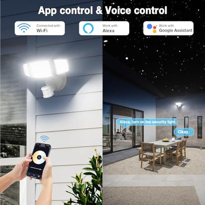 65W WiFi Smart Flood Lights Outdoor Motion Sensor