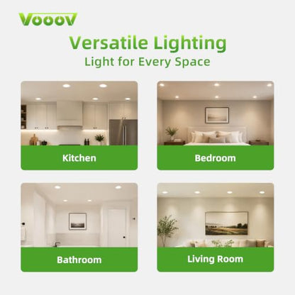 4 Inch 5CCT LED Anti Glare LED Recessed Lights with J