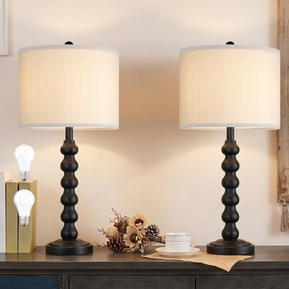 27" Farmhouse Modern Table Lamp for Living Room Bedroom