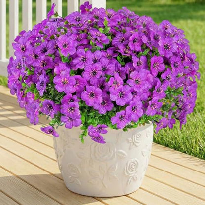 13 Bundles Artificial Flowers for Outdoors Spring Decoration (Purple / Artificial Flowers(13 Pcs))