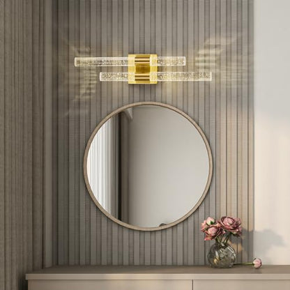 Modern Crystal Wall Sconces Hardwired Wall Sconce Bathroom Vanity Lights Fixtures 4000K Wall Light