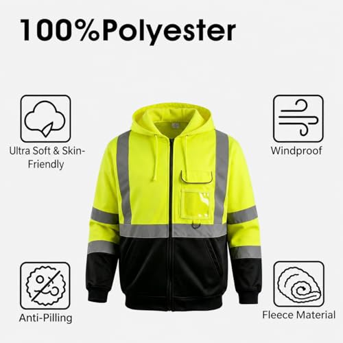 ANSI Class 3 High Vis Safety Hoodie