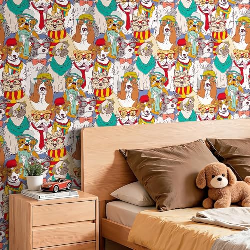 Cute Dog Wallpaper Peel and Stick Wall Paper