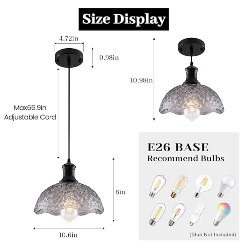 Vintage Glass Pendant Light