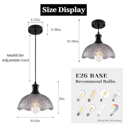 Vintage Glass Pendant Light