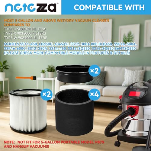 90304 Replacement Filter Kit Fits for shopvac Filter 90304 90350