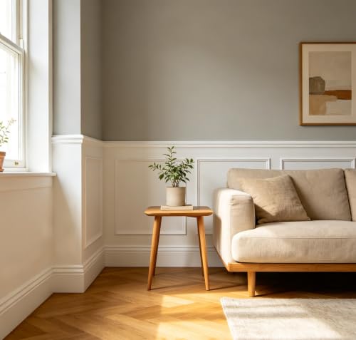 Pre Cut Wall Molding Set 3 pcs Accent Peel and Stick WallMolding Kit 3D Premade Accent Molding Wainscoting Panel Peel and Stick Wall Molding Kit White Frame Premade Moulding Panel