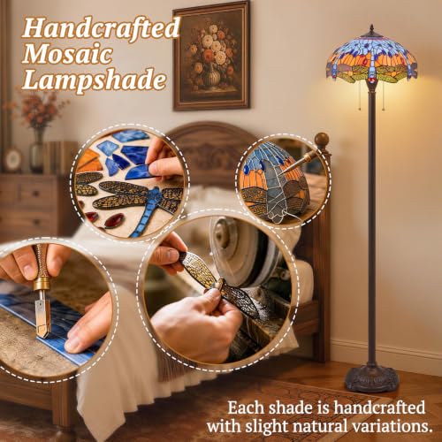Tiffany Style Downward Floor Lamp