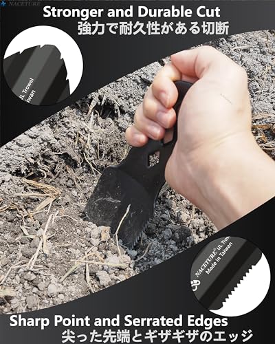 Ultralight Backpacking Trowel Aluminum Shovel Small Potty Multitool with Longer Handle Design Essential for Hiking