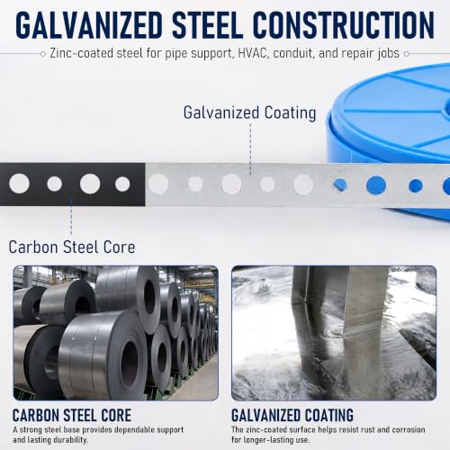 Galvanized Metal Strap Flexible Metal Strapping with Holes