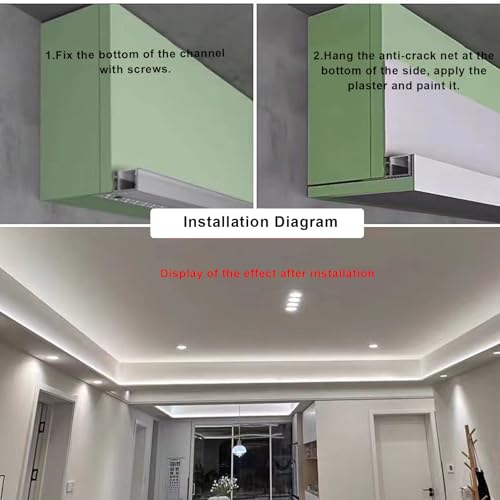 10 Pack U Shape Recessed LED Aluminum Channel