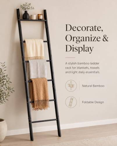 6 Tier Blanket Ladder with Shelf