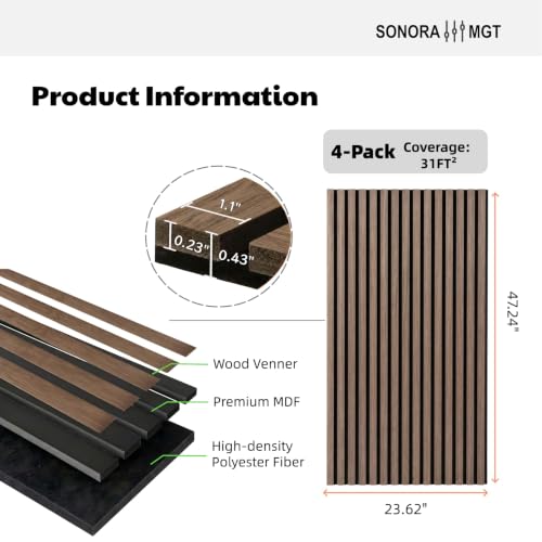 3D Wood Slat Acoustic Wall Panels