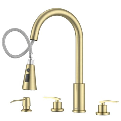 Kitchen Sink Faucet Stainless Steel with Sprayer 2