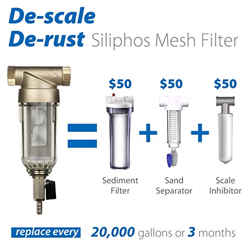 WSP 500SL Reusable Whole House Spin Down Sediment Water Filter