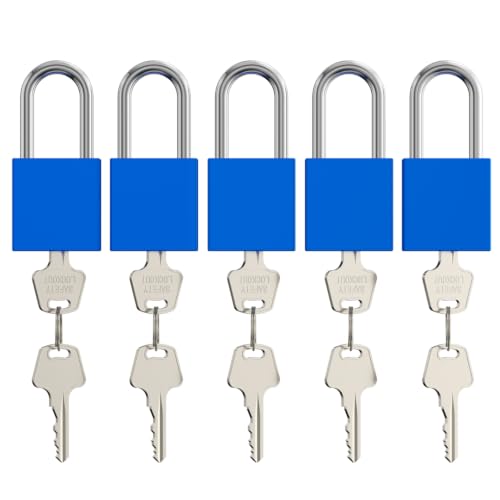 5 Pack Aluminum Safety Padlocks