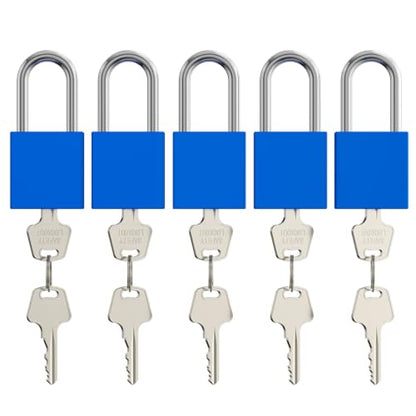 5 Pack Aluminum Safety Padlocks
