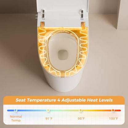 Smart Toilet with Bidet Built