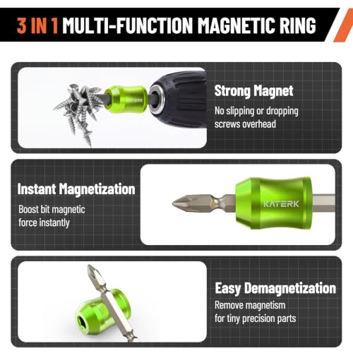 Strong Magnetic Screw Holder Ring 2 Pack with PH2 Screwdriver Bit