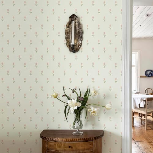 Wallpaper Peel and Stick Vintage Floral Contact Paper Removable Self Adheisve Wall Paper Renter Friendly for Cabinets Wall DIY Decor