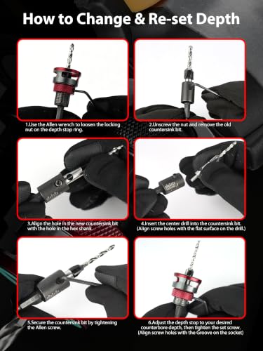 Countersink Drill Bit Set