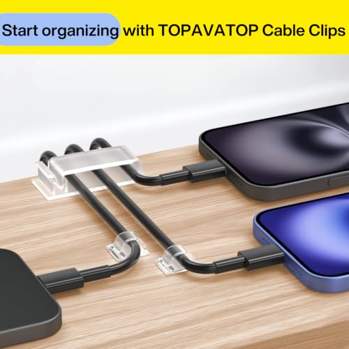 70 Pcs] Adhesive Cable Clips