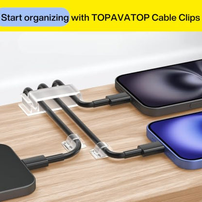 70 Pcs] Adhesive Cable Clips