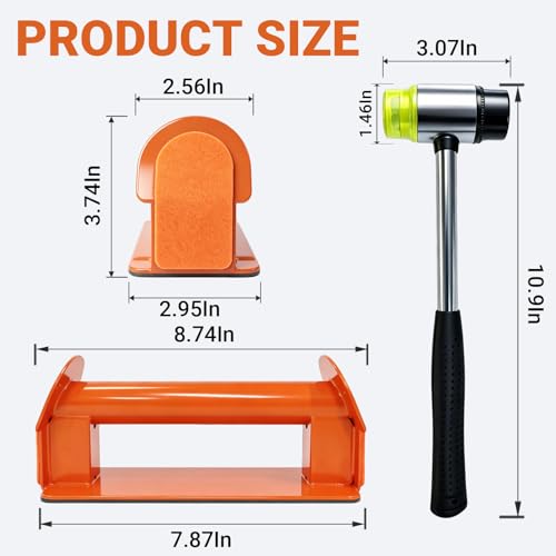 Floor Gap Fixer Tool Kit with Rubber Mallet for Laminate
