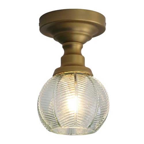 Ceiling Light Brass Finish Vintage Flush Mounted Ceiling Lamp Fixture for Kitchen Sink